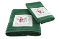 Set 2 prosoape de baie, Bahar Home, Kardan Adam, 100% bumbac, verde