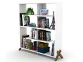 Biblioteca Rafevi Kipp, 113 x 28 x 115 cm, PAL/lemn, walnut/alb