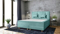 Pat matrimonial, Stockholm, Classic E, 140x200 cm, saltea tip Pocket, topper memory, Mint