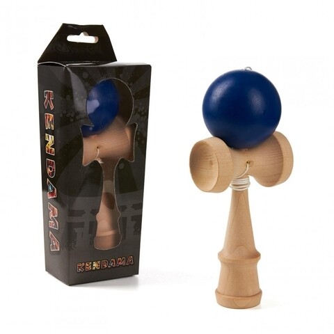 Kendama, 18x7x6 cm, albastru inchis