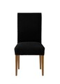 Set 2 huse scaun elastice bi-stretch, Cora, inaltime spatar pana la 55 cm, negru C/10