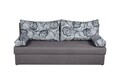 Canapea extensibila Alfi Grey 192x80x77 cm cu lada de depozitare, Flower