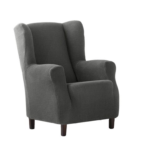 Husa fotoliu elastica bi-stretch, Cora, wing chair, gri C/6