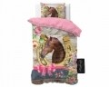 Lenjerie de pat pentru o persoana, Lovely Horse Pink, Royal Textile,  100% bumbac