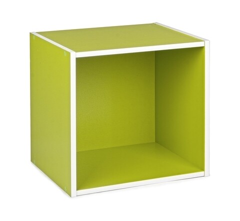 Raft modular, Composite Cube, Bizzotto, 35x29.5x35 cm, PAL laminat/MDF, verde