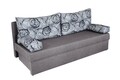 Canapea extensibila Alfi Grey 192x80x77 cm cu lada de depozitare, Flower