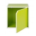 Raft modular cu usa, Composite Cube, Bizzotto, 35x29.5x35 cm, MDF laminat, verde