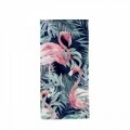 Prosop de plaja Flamingo, Aglika, 80 x 160 cm, 50% bumbac/ 50% poliester, multicolor