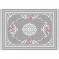 Covor Delicate, Sedef Koberec 904, 80 x 150 cm, 100% poliester, gri/alb/rosu