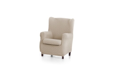 Husa fotoliu elastica bi-stretch, Arion, wing chair, bej C/1