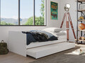 Pat multifunctional 3 in 1 pentru o persoana, 90x200 cm, Lotar, Inter Link, lemn, alb