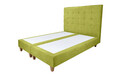 Pat matrimonial, Stockholm, Dots E, 180x200 cm, saltea tip Pocket, topper memory, Verde