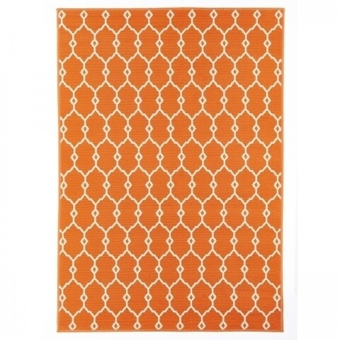 Covor indoor outdoor Floorita TRELLIS ORANGE 133X190