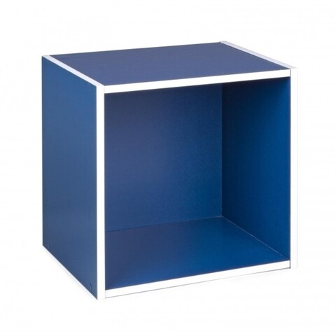 Raft modular, Composite Cube, Bizzotto, 35x29.5x35 cm, PAL laminat/MDF, albastru