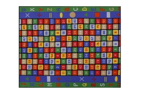Covor Math - Green, Confetti, 100x125 cm, poliamida, multicolor