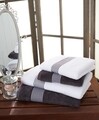 Set 4 prosoape de baie Stripe, Class, 100% bumbac, antracit