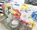 Lenjerie de pat dubla Aisha White, Melli Mello, 3 piese, 200 x 220 cm, 100% bumbac satinat, multicolora