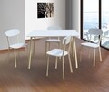 Set dining/bucatarie Bedora Osso, masa cu 4 scaune, 110 x 70 x 75 cm, metal/MDF