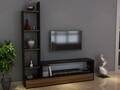 Comoda TV AKEL, Gauge Concept, 152x30x169 cm, PAL, aluna/negru