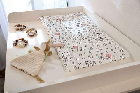 Saltea infasat M, 38x70 cm, Big World Pink