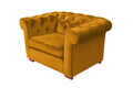 Fotoliu Oxford Chesterfield, 93x116x75 cm, Mustard