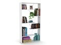 Biblioteca Rafevi Tars, 84 x 24 x 157 cm, PAL/metal, alb/chrome