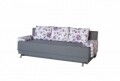 Canapea Extensibila Roma Grey Purple Flower 205x90x86 cm + lada de depozitare