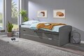 Pat multifunctional pentru o persoana, 90x200 cm, Lena 10C, Inter Link, lemn, gri