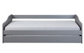 Pat multifunctional pentru o persoana, 90x200 cm, Malte, Inter Link, lemn, gri