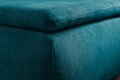 Canapea extensibila Sofie, cu lada pentru depozitare, 3 locuri, 203x92x86 cm, Albastru turcoaz