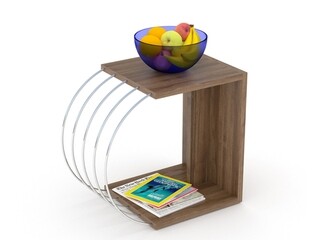 Walnut/Chrome