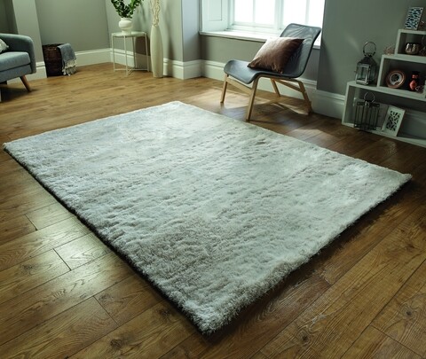 Covor lucrat manual, Shadow Ivory, Flair Rugs, 75 x 150 cm, poliester, bej