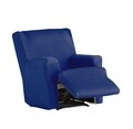 Husa fotoliu cu recliner elastica bi-stretch, Ulises, albastru C/3