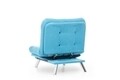 Fotoliu extensibil Misa Solo, Futon, 135x88 cm, metal, turcoaz