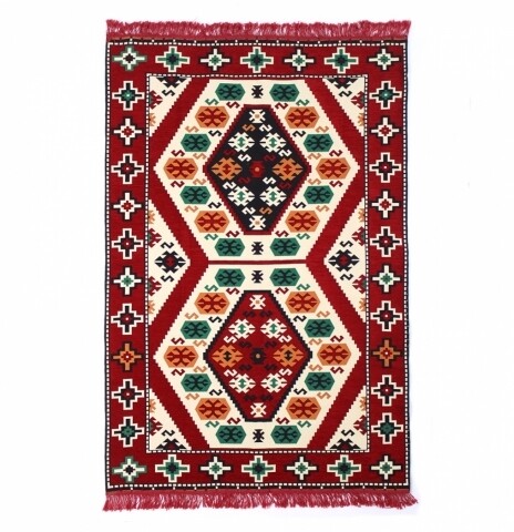 Covor Etnic Puanli, Heinner, 120 x 180 cm, bumbac si poliester, multicolor