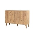 Set mobilier living 2 piese, comoda si comoda TV, Motto 2-200, Vella, atlantic pine