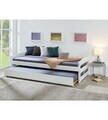 Pat multifunctional pentru o persoana, 90x200 cm, Vindas, Inter Link, lemn, alb