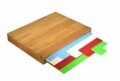 Set 5 tocatoare Colors, Jocca, 25 x 33 x 4 cm, bambus/plastic, multicolor/natur