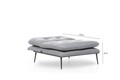 Fotoliu extensibil Martin Solo, Futon,130x90 cm, metal, gri