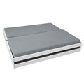 Pat multifunctional 3 in 1 pentru o persoana, 90x200 cm, Lotar, Inter Link, lemn, alb