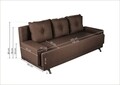 Canapea Extensibila Roma Lux Dark Chocolate 205x90x86 cm + lada de depozitare, maro