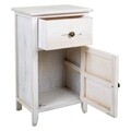 Comoda cu 1 sertar si 1 usa Creaciones Meng, 35x25x55 cm, lemn de paulownia, antique white