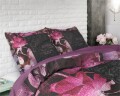 Lenjerie de pat dubla Vintage Amour Black, Royal Textile, 3 piese, 200 x 220 cm, 100% bumbac, multicolora