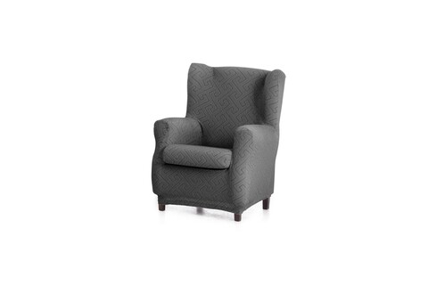 Husa fotoliu elastica bi-stretch, Arion, wing chair, gri C/6