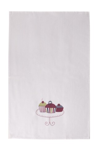 Prosop de bucatarie Cupcake, Heinner, 45x70 cm, bumbac, alb