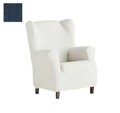 Husa fotoliu elastica bi-stretch, Dorian, wing chair, albastru C/3