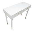 Consola Luxy, Mauro Ferretti, 100 x 40 x 79  cm, lemn de pin/fier, alb/auriu