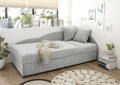 Canapea divan, Laura Silver, 75 x 95 x 201 cm, Gri deschis