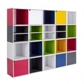 Raft modular, Composite Cube Shelf, Bizzotto, 35x29.5x35 cm, PAL laminat/MDF, gri