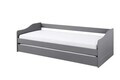 Pat multifunctional pentru o persoana, 90x200 cm, Leonie 23, Inter Link, lemn, gri